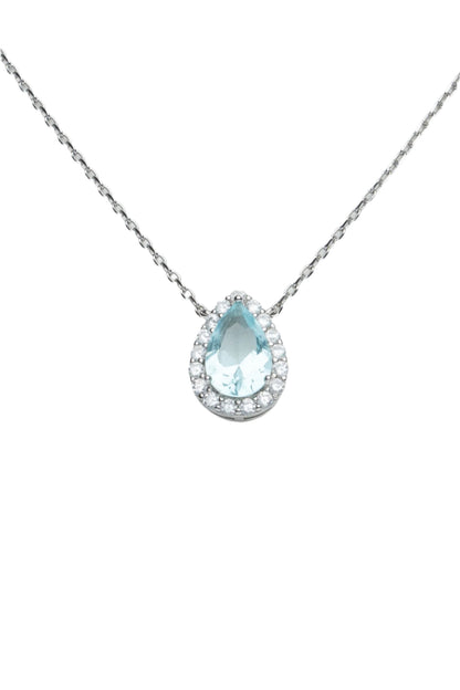 Blue Topaz Drop Pendant