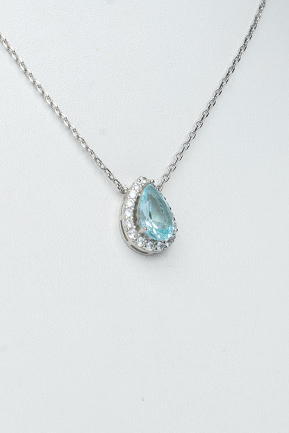 Blue Topaz Drop Pendant
