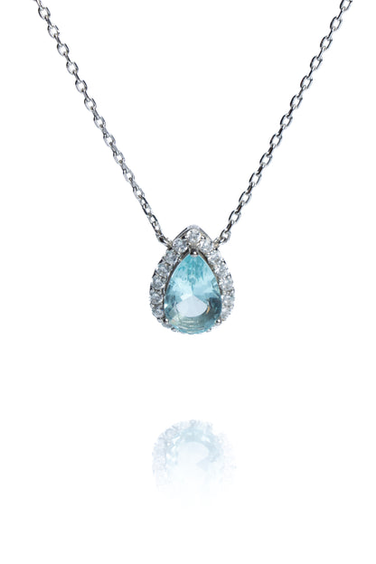 Blue Topaz Drop Pendant