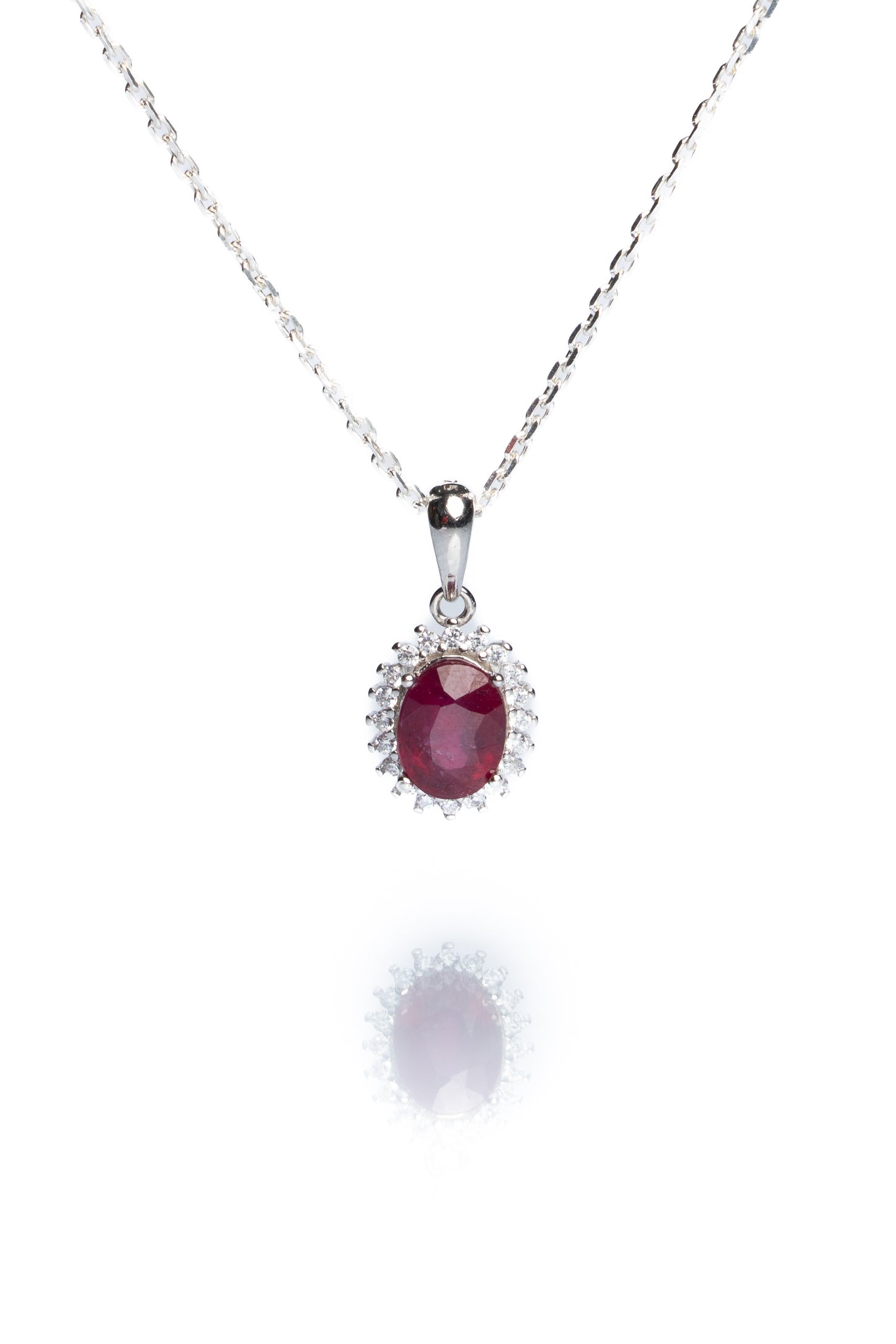 Ruby Cluster Pendant