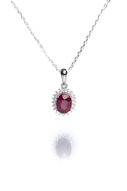 Ruby Cluster Pendant