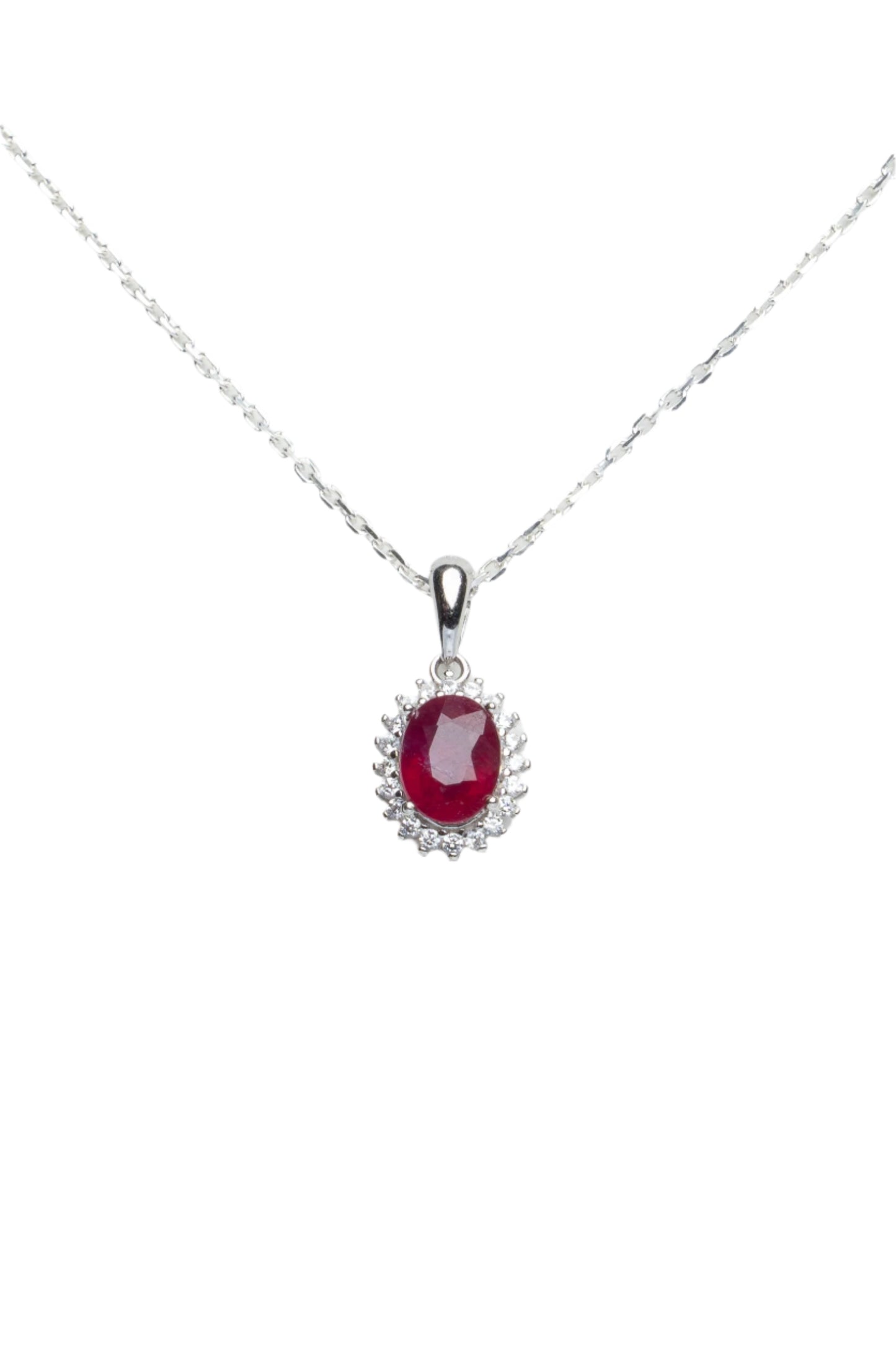 Ruby Cluster Pendant