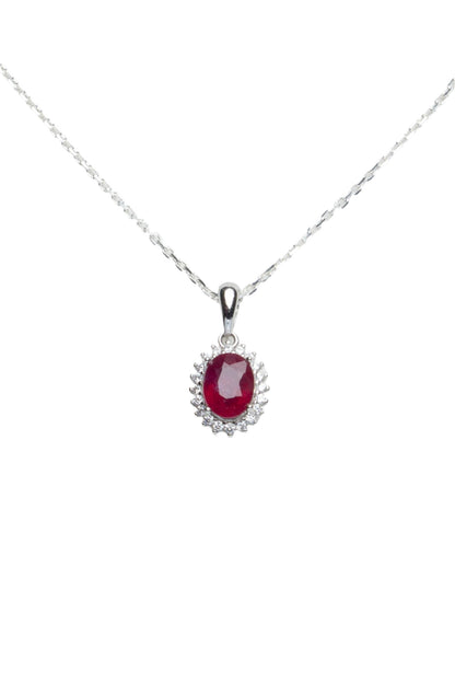 Ruby Cluster Pendant