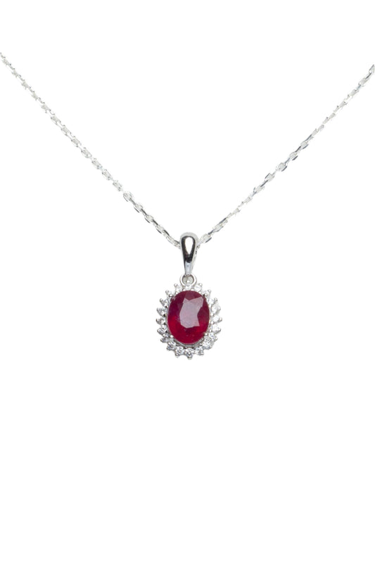 Ruby Cluster Pendant