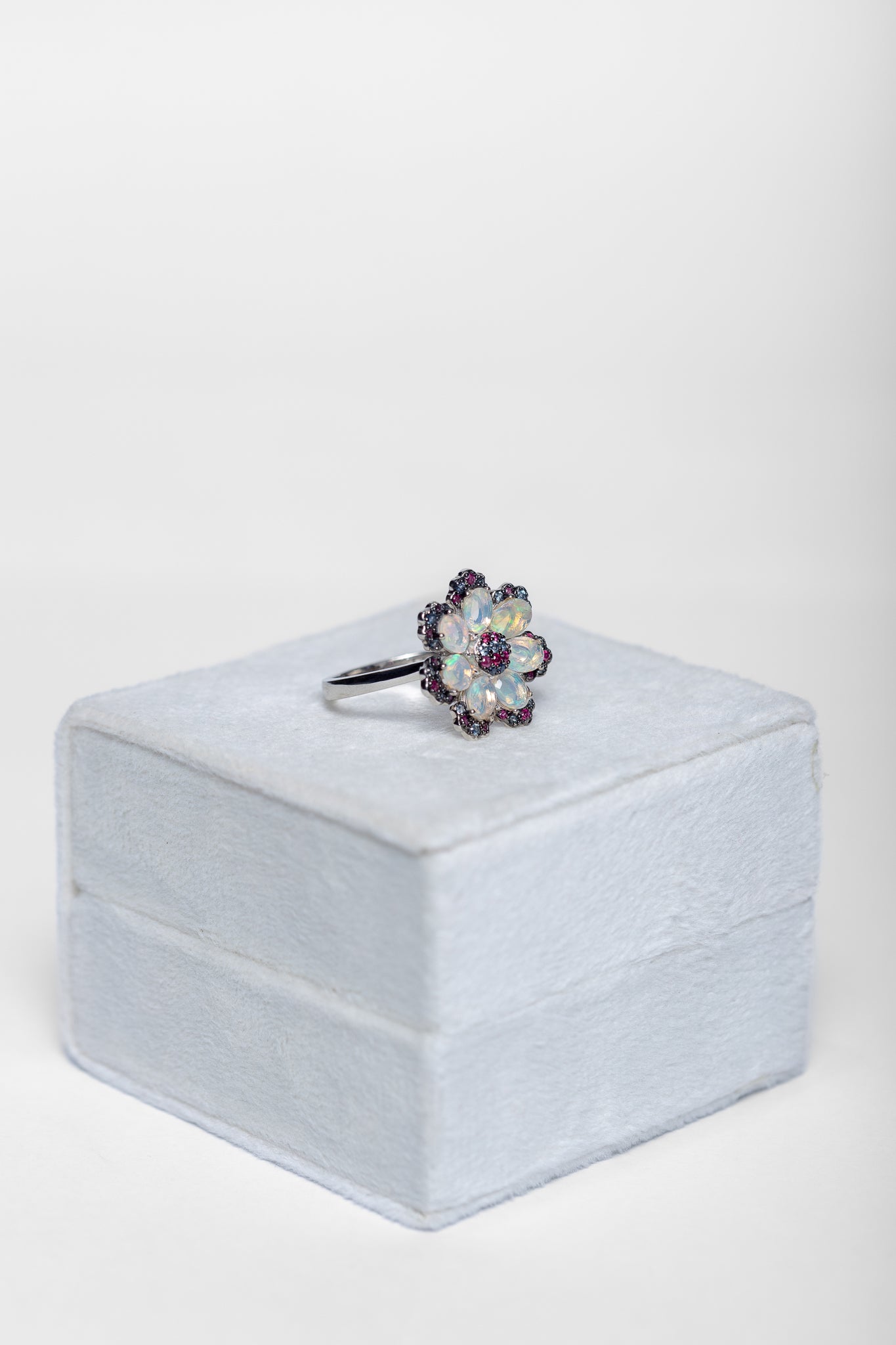 Opal Flower Ring