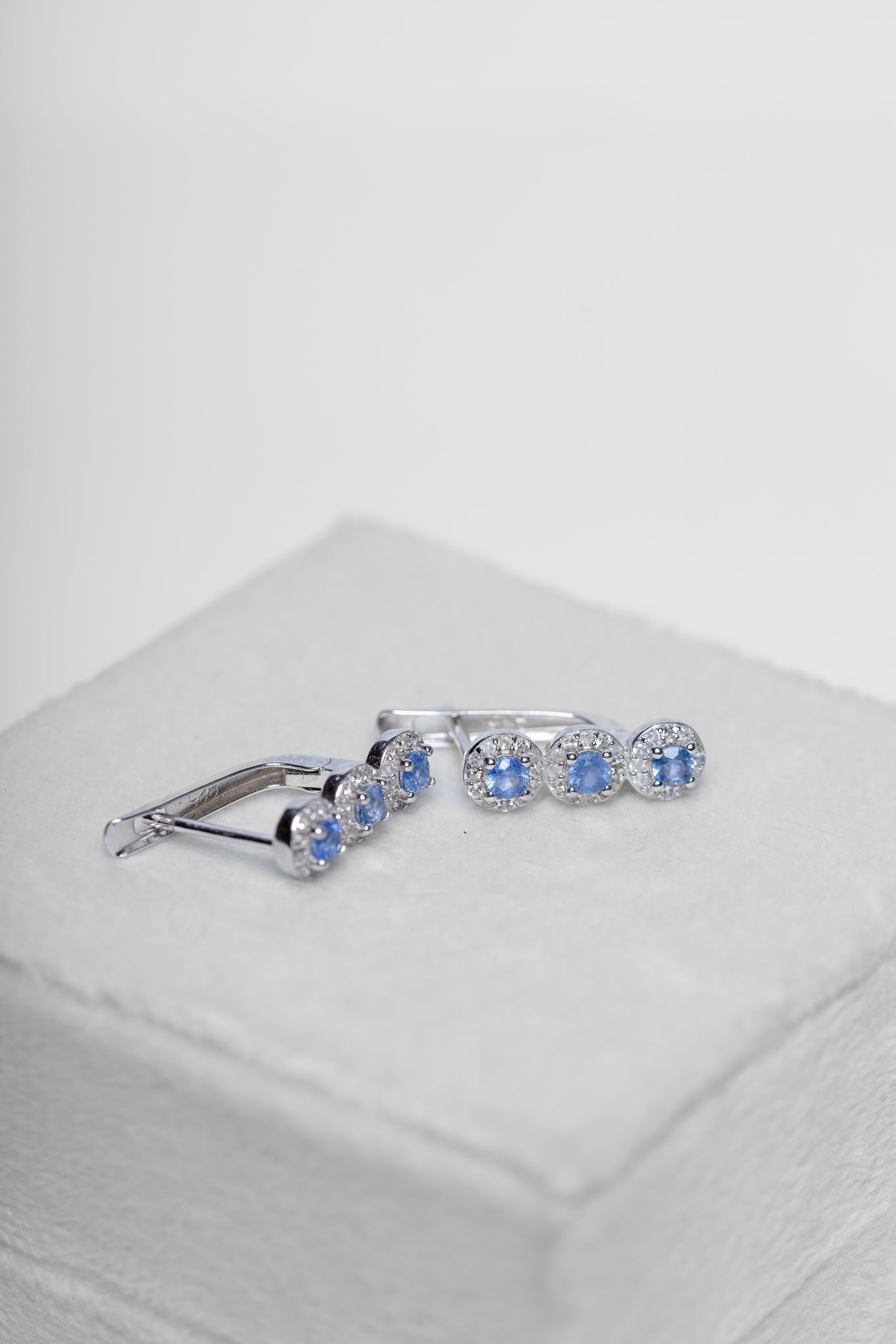 Tanzanite Tri Earrings