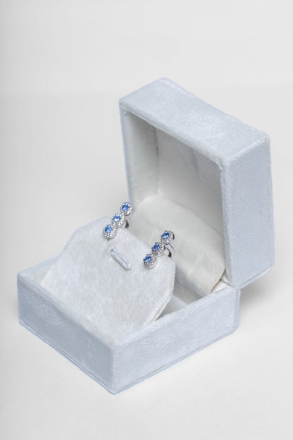Tanzanite Tri Earrings