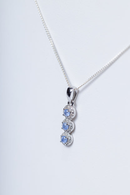 Tanzanite Tri Pendant