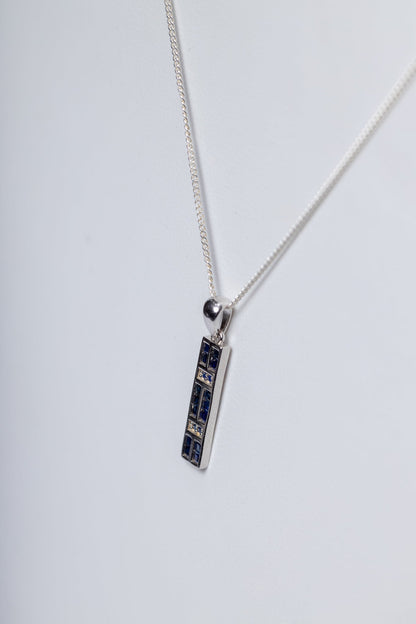 Blue Sapphire 925 Sterling Silver Pendant