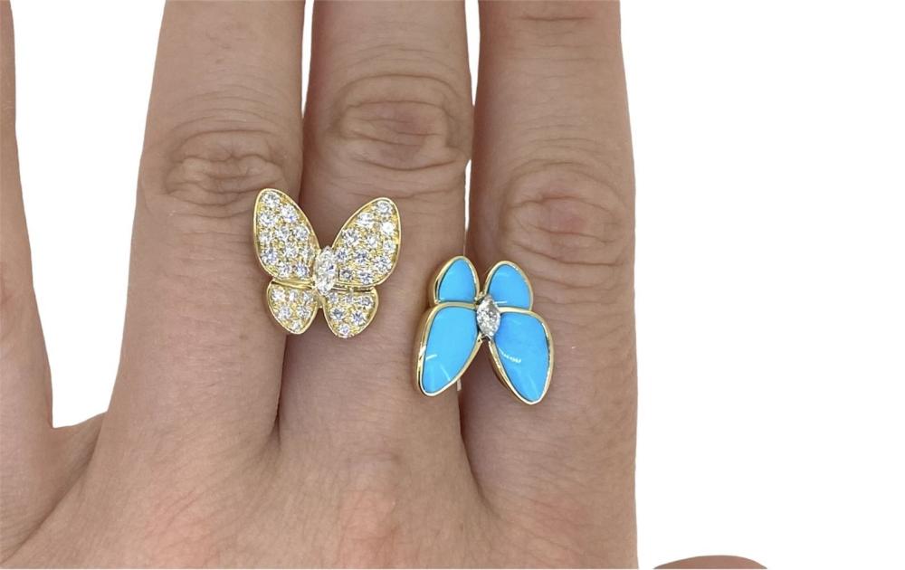 The Twin Butterfly Turquoise Ring