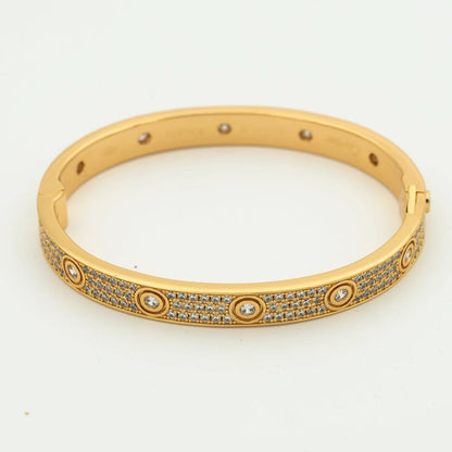 Love 7mm Diamond Paved Big Diamonds Bracelet 3 Colors