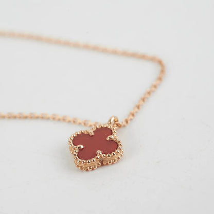 Clovers 15mm Carnelian Pendant