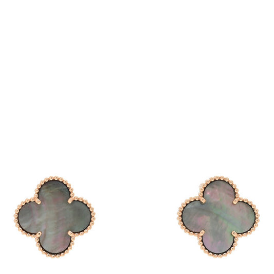 Clover Grey MOP Stud Earrings