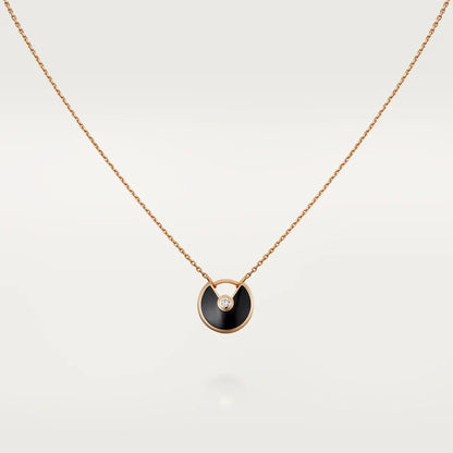 The Amulette Onyx Rose Gold Necklace