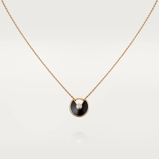 The Amulette Onyx Rose Gold Necklace