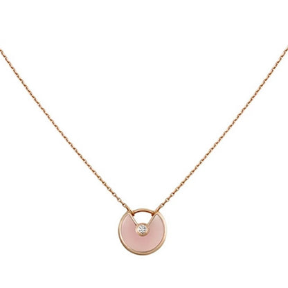 The Amulette Pink Mop Rose Gold Necklace