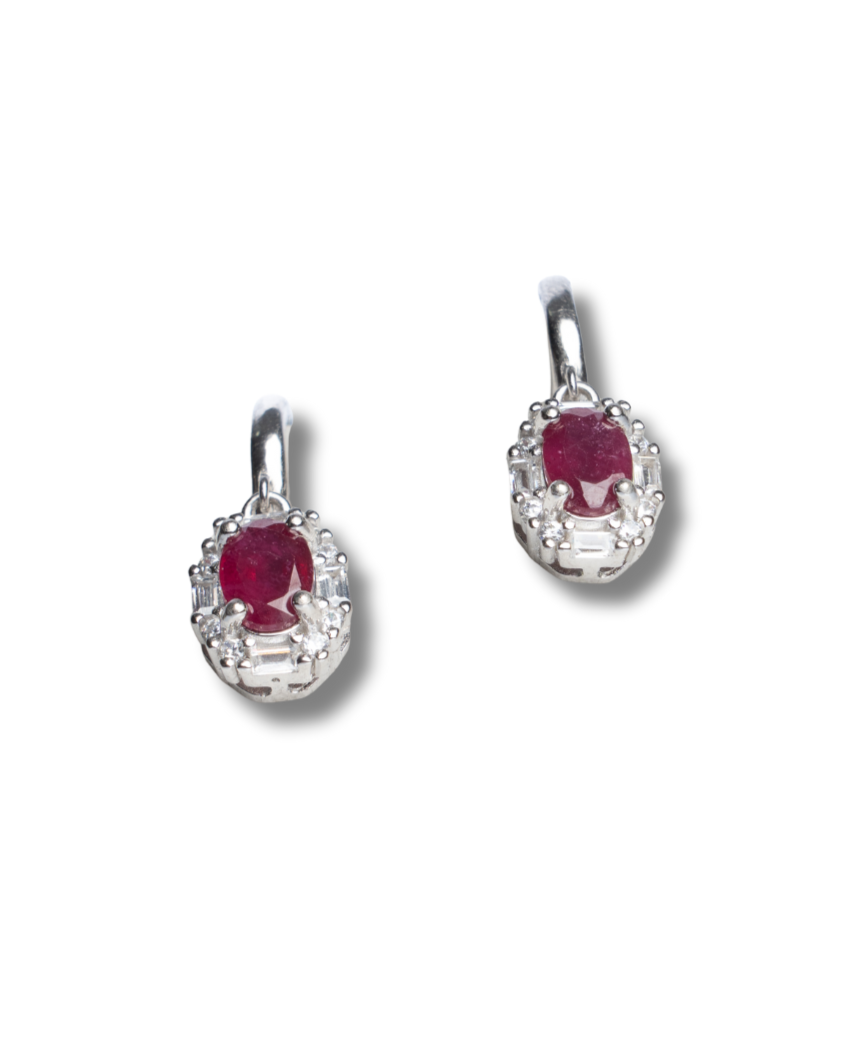 Ruby Drop Earings