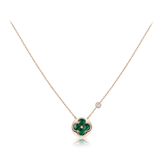 Sun Malachite Diamond Necklace