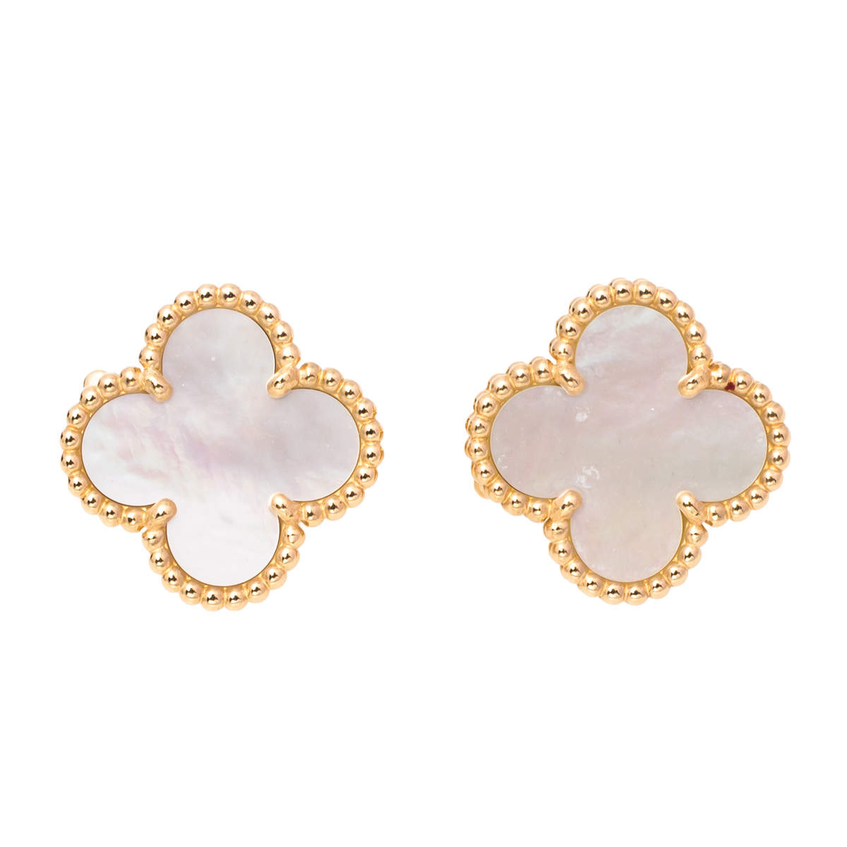 Clover Mother Of Pearl Stud Earrings