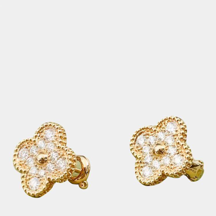 Clovers 1 Motif Diamond Earrings