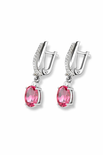 Pink Topaz Earrings
