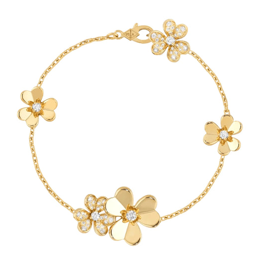 Frivoles 5 Flowers Diamond Bracelet