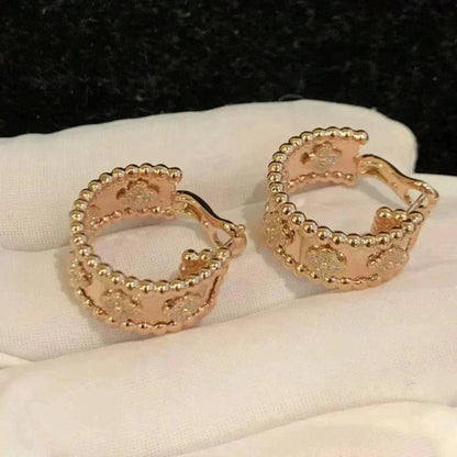 PERLEE CLOVERS HOOP EARRINGS