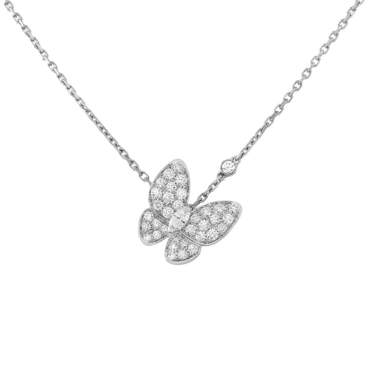 Two Butterfly Diamond Pendant